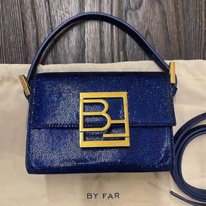 By Far Fran Bag in Disco Blue